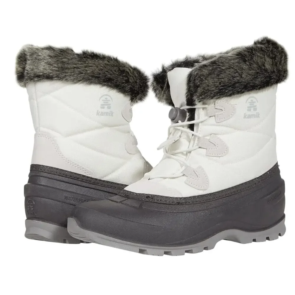 Kamik Womens Momentum L2 Winter Boots Size 10 White Waterproof Insulated EUC